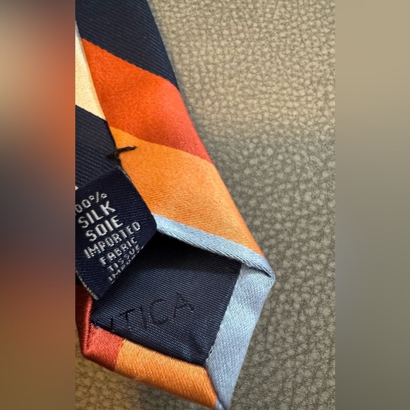 Nautica Striped Multicolored Silk Tie - Picture 3 of 4